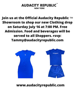 The Audacity Republic ™️ New Clothing Release at the official Audacity Republic Showroom.
