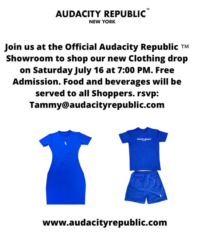 The Audacity Republic ™️ New Clothing Release at the official Audacity Republic Showroom.